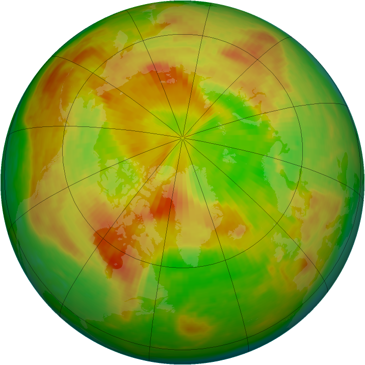 Arctic ozone map for 24 May 1984